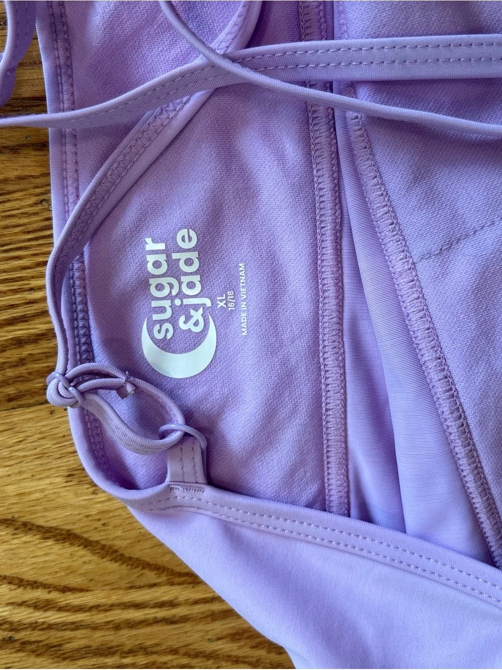 Sugar & Jade two piece swimsuit XL 16/18 tankini purple
